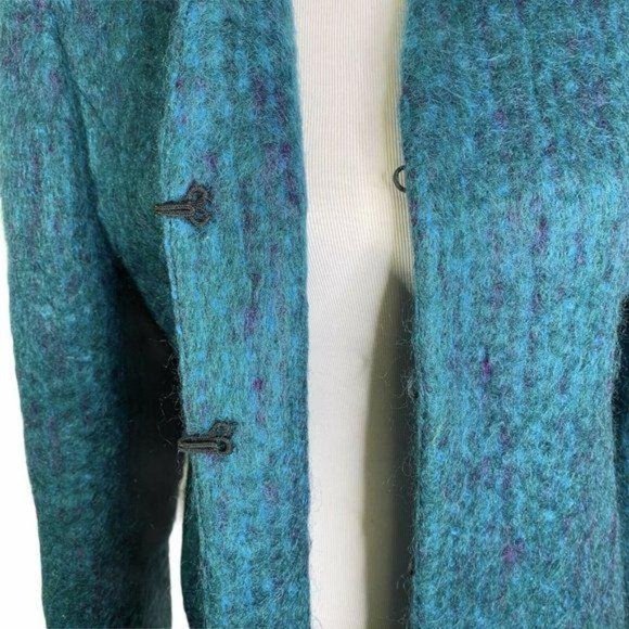 Donegal Design Blue Ireland Wool Mohair Jacket - Picture 9 of 11